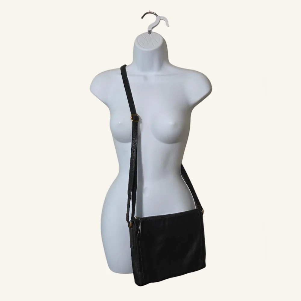 Fossil Black Leather Crossbody Purse - Picture 3 of 7